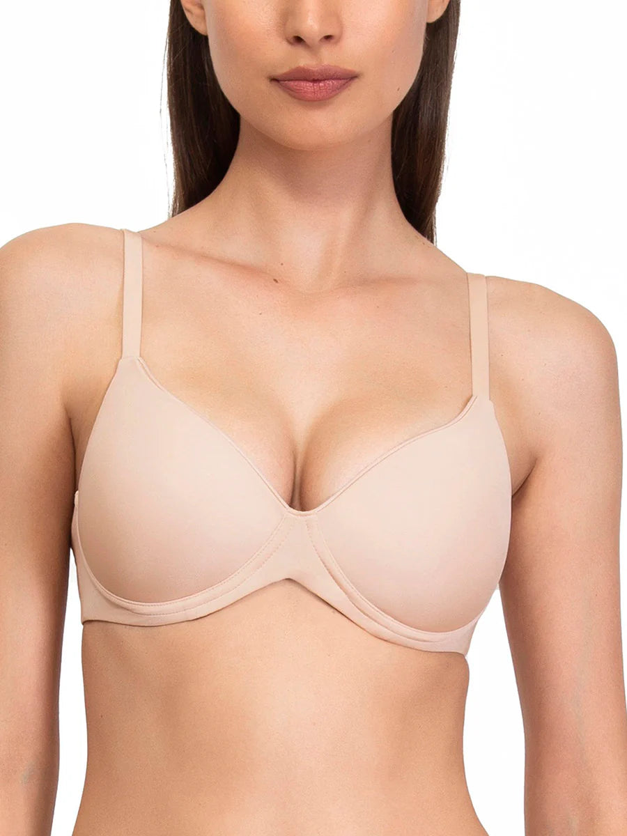 Reggiseno Senza Ferretto con Coppe Graduate SièLei 1556 in Microfibra Semilucida
