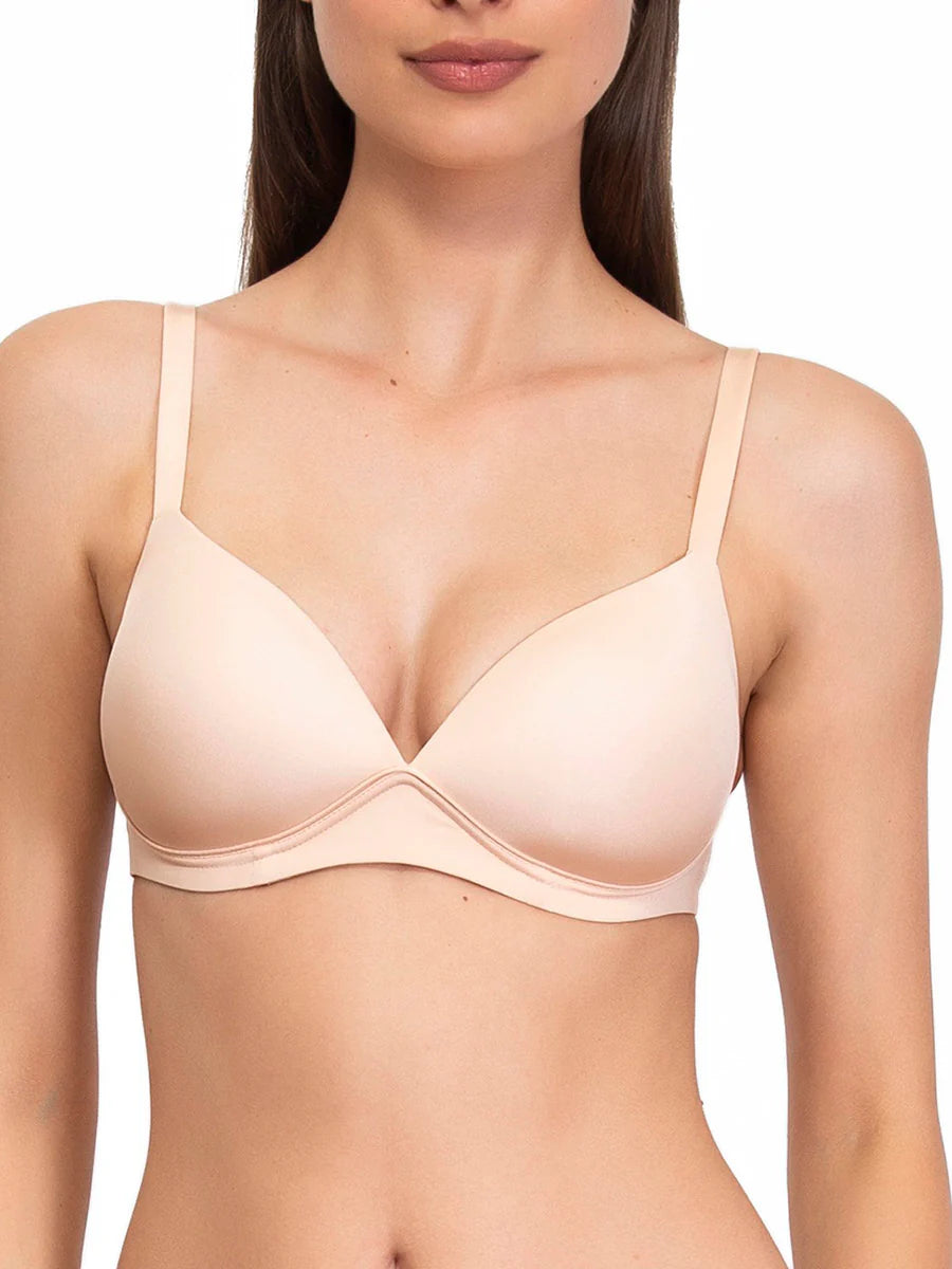 Reggiseno SièLei 1568 Imbottito Senza Ferretto in Microfibra Semilucida