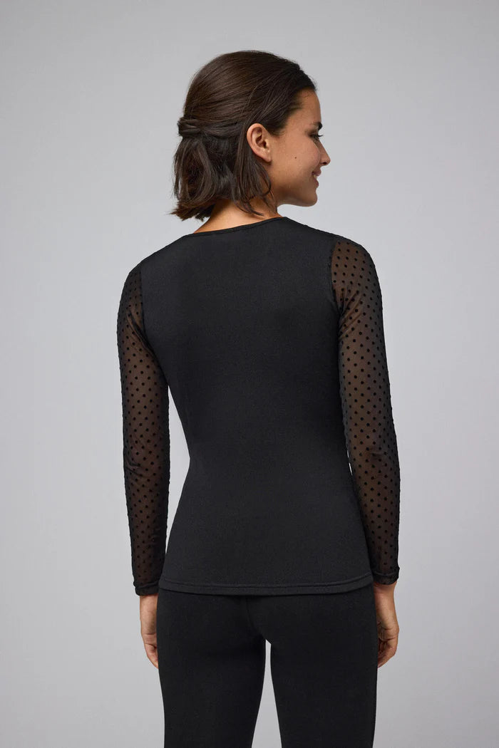 MAGLIA TERMICA CON TULLE