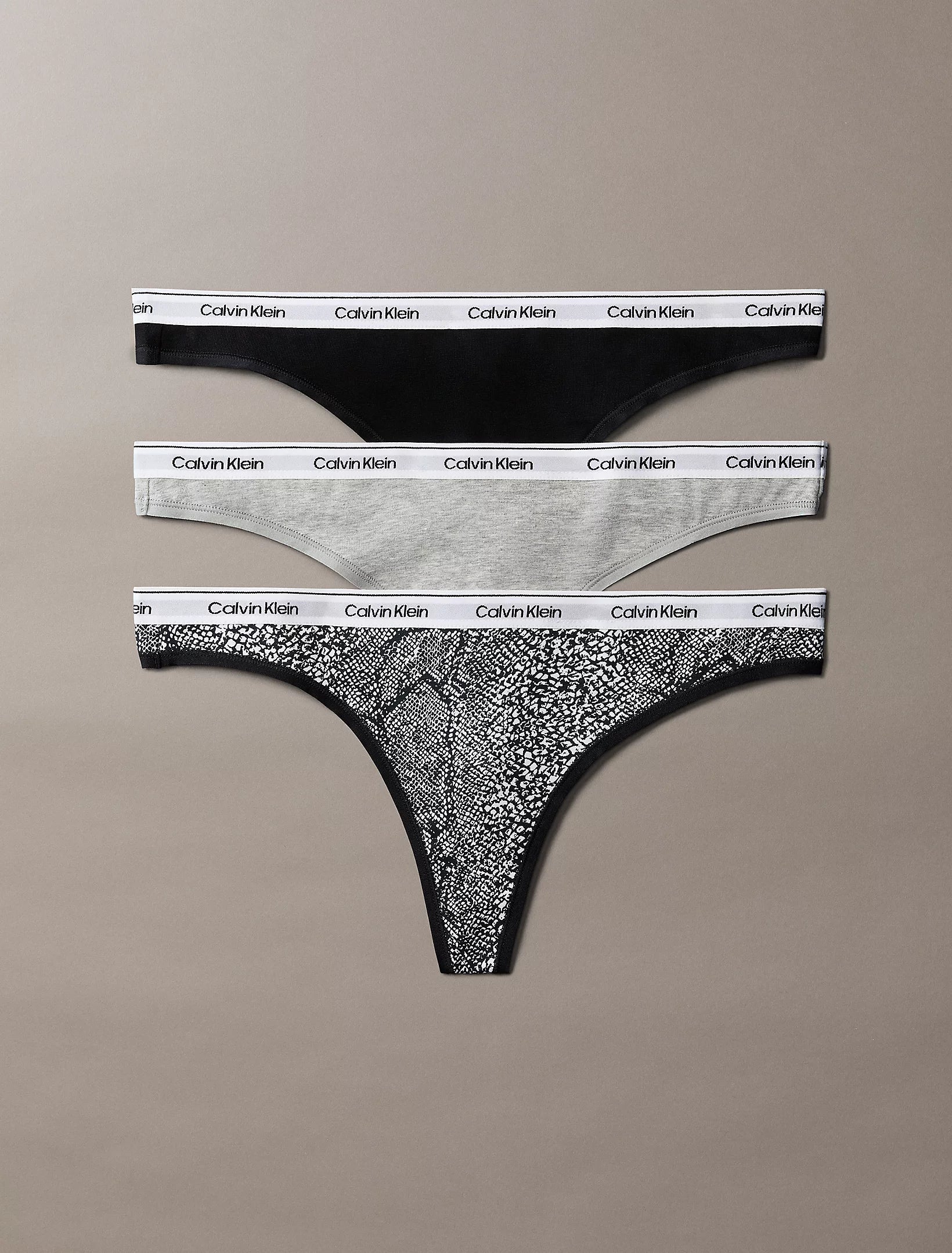 Calvin Klein Confezione 3 Perizoma Donna in Cotone Elasticizzato