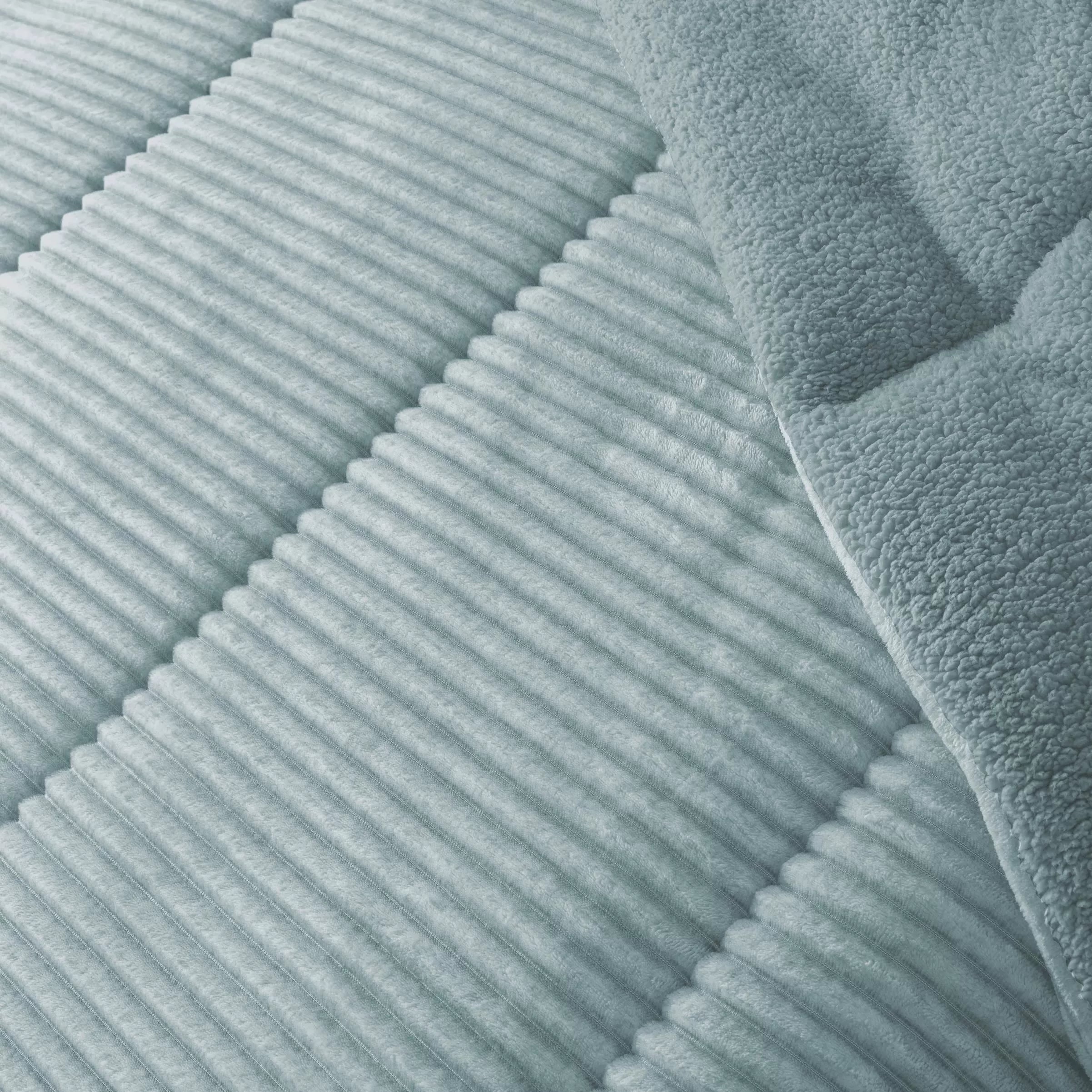 Trapunta Matrimoniale Invernale Manterol Casa in Velluto e Sherpa Comforter Lines Melange – Completo con Federe